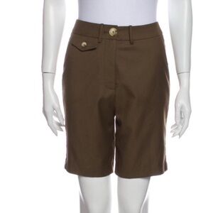 ANNA QUAN Patsy Bermuda Shorts Olive Green